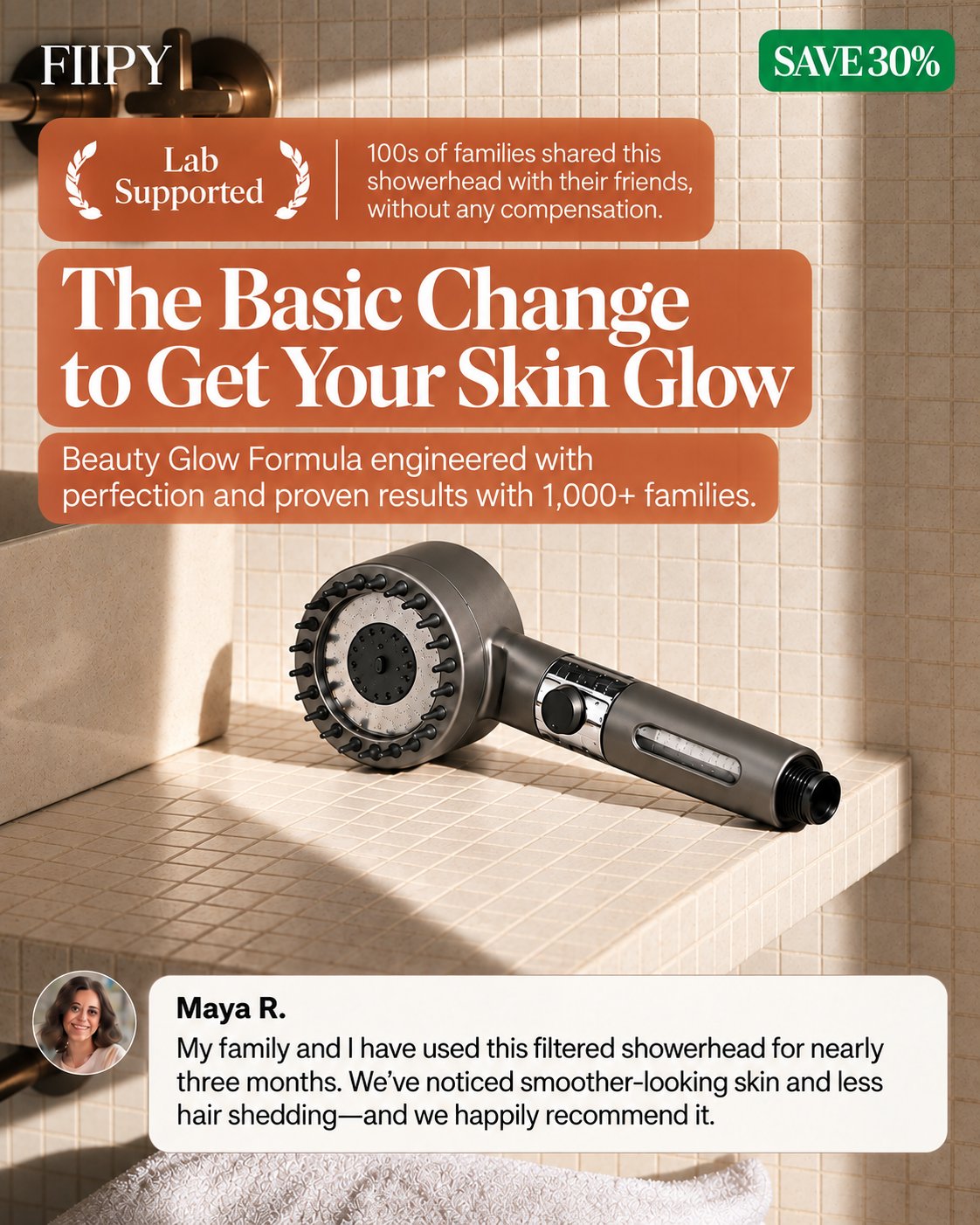 FIIPY Beauty Glow Formula Showerhead