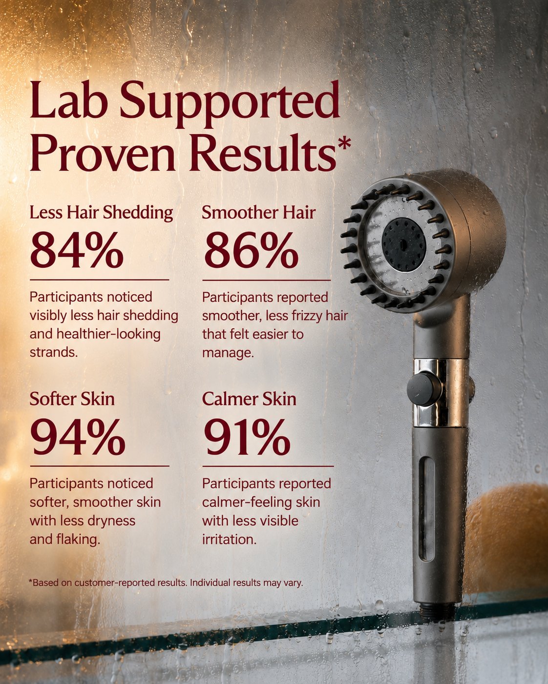 Lab supported, proven results